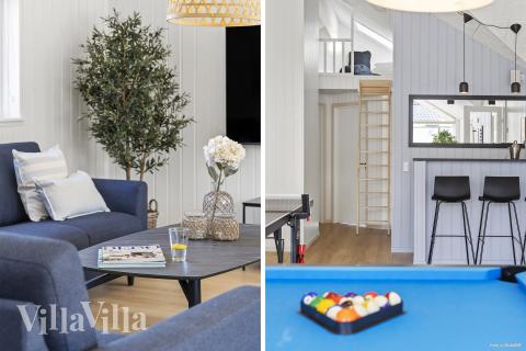 Aktivitetsrom i luksushus nr. 822 med 12 soverom og plass til 30 personer.