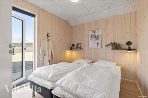 Et av de 12 soverommene i luksushus nr. 822 i Østjylland.