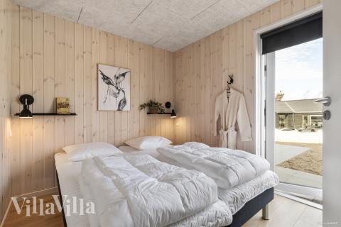 Et av de 8 soverommene i luksushus nr. 824 i Østjylland.