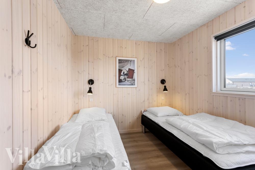 Et av de 8 soverommene i luksushus nr. 917 i Fyn og øyer.
