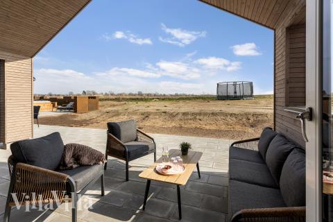 Stor terrasse i luksushus nr. 917 i Fyn og øyer.