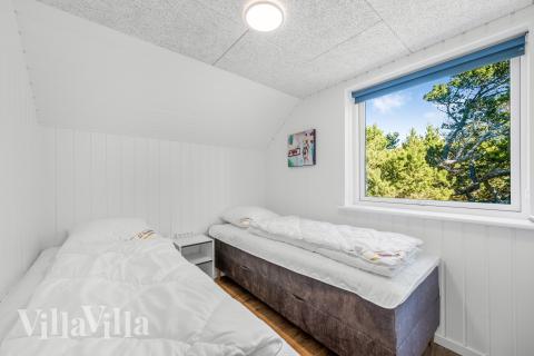 Et av de 6 soverommene i luksushus nr. 332 i Vestjylland.
