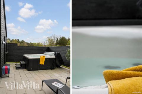 Nyt varmen i boblebadet i luksushus nr. 622 i Bornholm