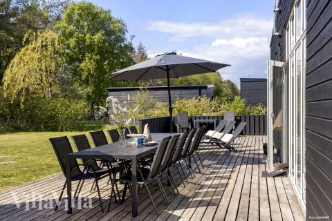 Stor terrasse i luksushus nr. 946 i Østjylland.