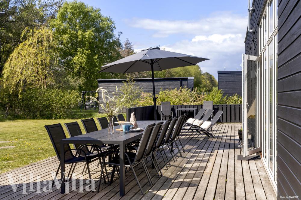 Stor terrasse i luksushus nr. 946 i Østjylland.