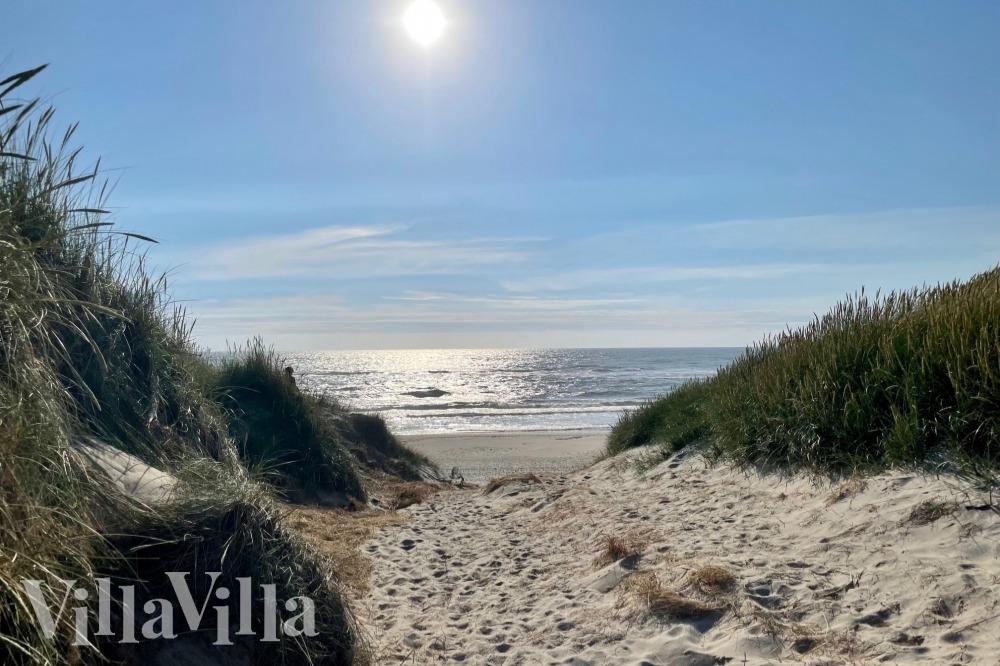 Den flotte stranden nær luksushus nr. 557 ved Vestjylland.