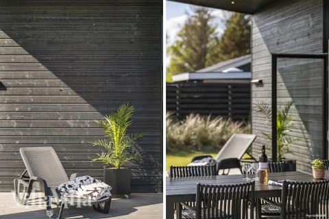 Stor terrasse i luksushus nr. 977 i Nordjylland.