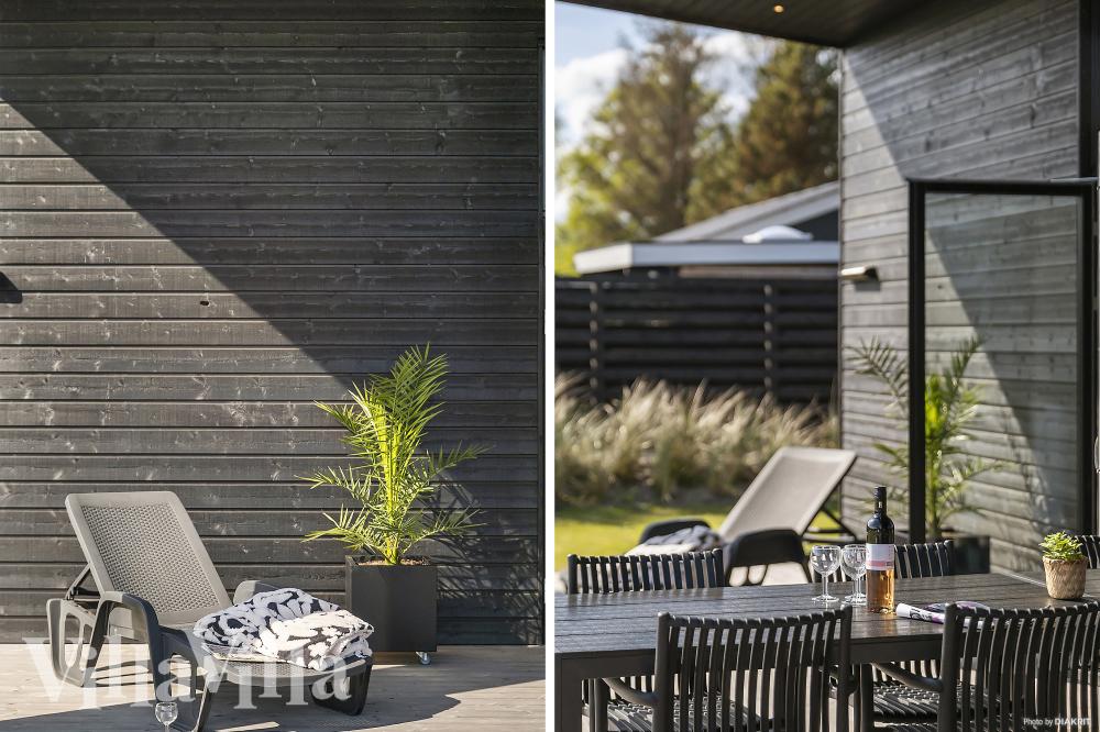 Stor terrasse i luksushus nr. 977 i Nordjylland.