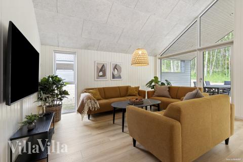 Sofakroken i luksushus nr. 826 i Østjylland.