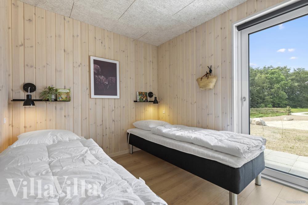 Et av de 7 soverommene i luksushus nr. 826 i Østjylland.