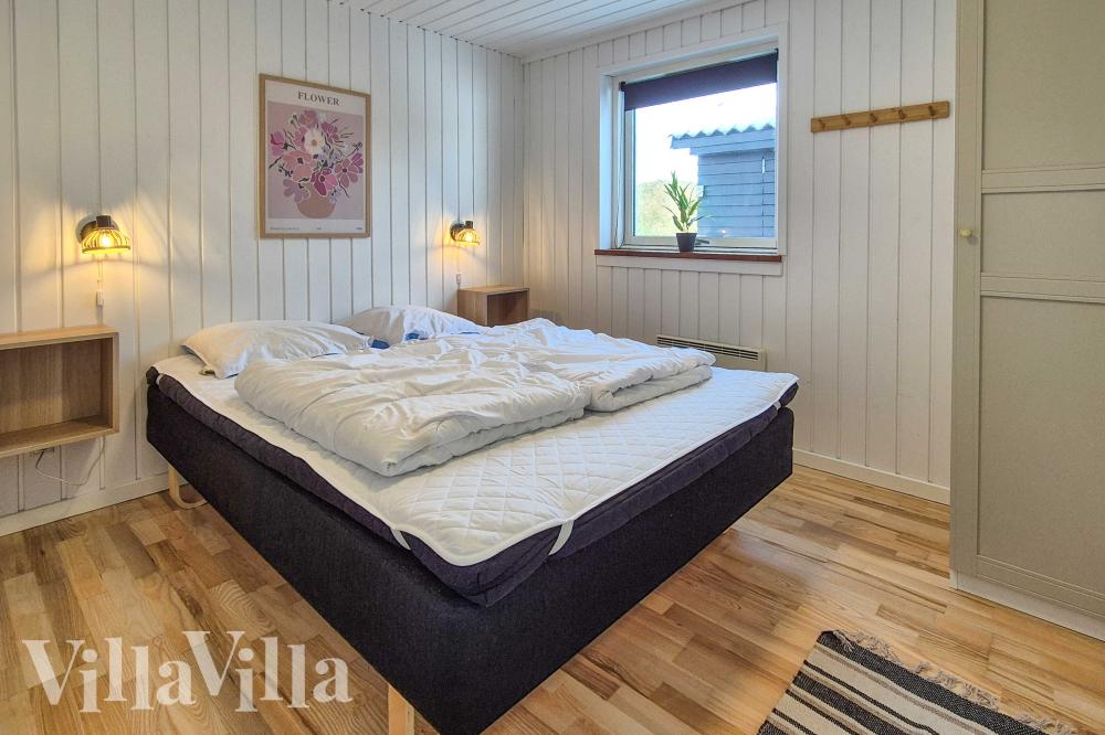 Et av de 4 soverommene i luksushus nr. 980 i Østjylland.