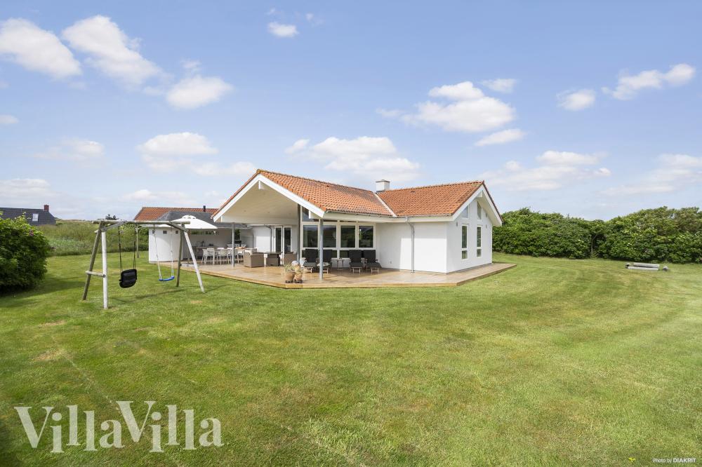 Dette lekre huset med spa, nr. 970, med plass til 10 personer, ligger i Vestjylland