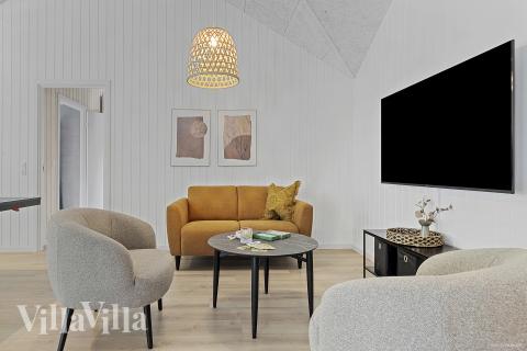 Aktivitetsrom i luksushus nr. 828 med 10 soverom og plass til 26 personer.