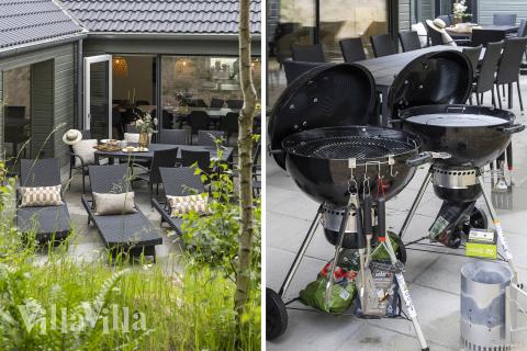 Luksushus nr. 832 har en deilig terrasse med gode hagemøbler til 18 personer.