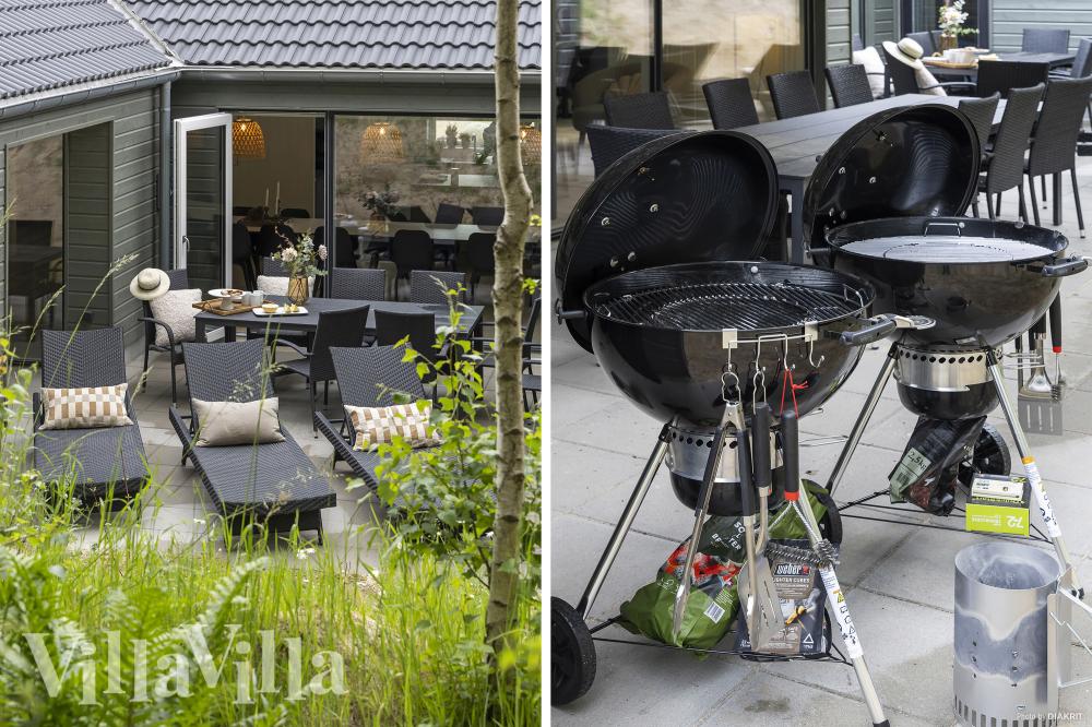 Luksushus nr. 832 har en deilig terrasse med gode hagemøbler til 18 personer.