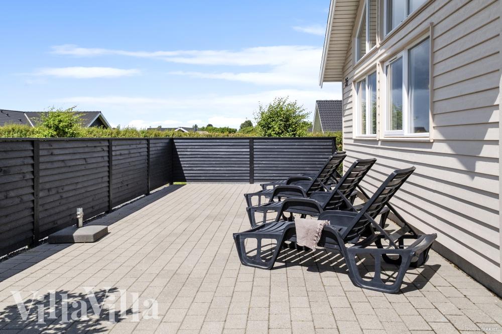 Stor terrasse i luksushus nr. 315 i Fyn og øyer.