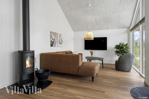 Sofakroken i luksushus nr. 930 i Vestjylland.