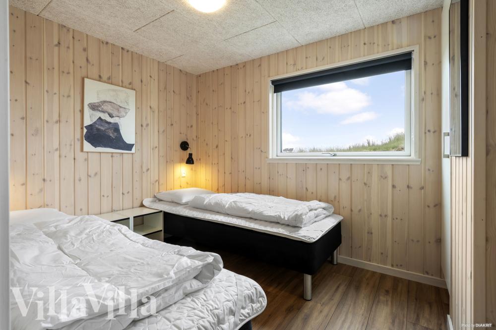 Et av de 5 soverommene i luksushus nr. 930 i Vestjylland.