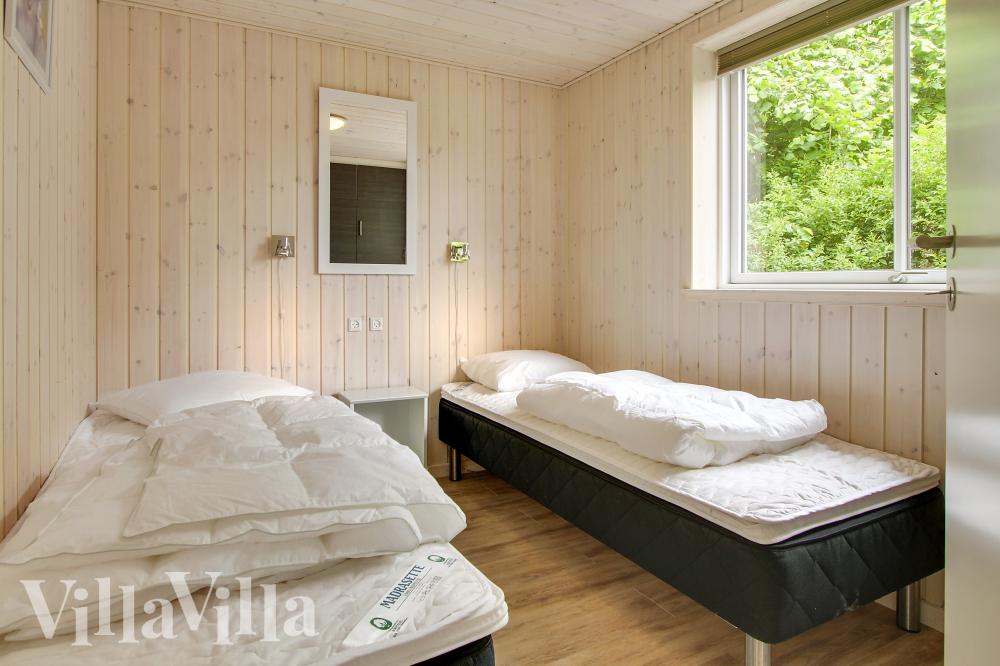 Et av de 7 soverommene i luksushus nr. 355 i Fyn og øyer.