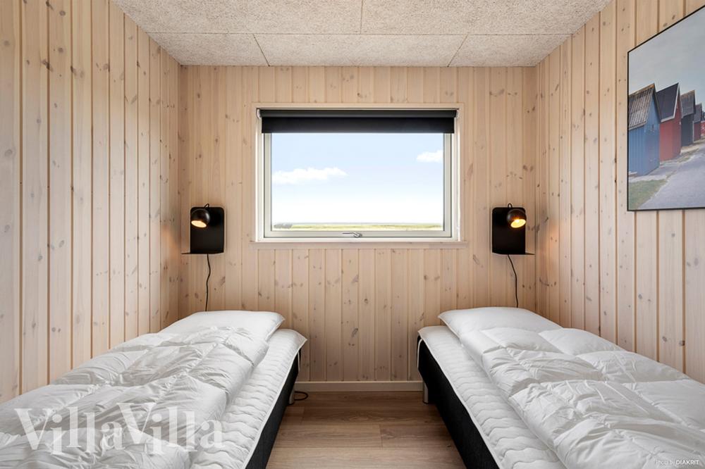 Et av de 7 soverommene i luksushus nr. 943 i Vestjylland.