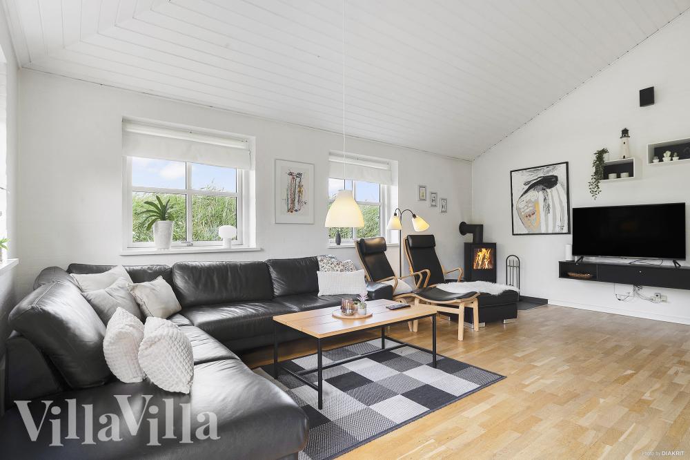 Sofakroken i luksushus nr. 974 i Vestjylland.