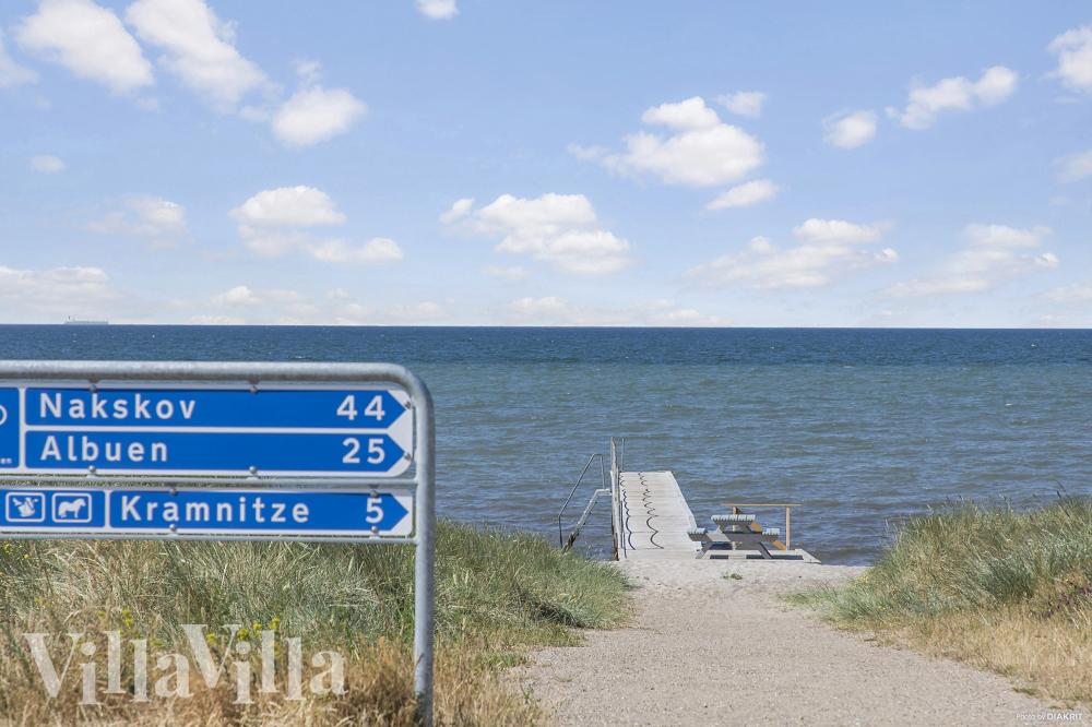 Den flotte stranden nær luksushus nr. 960 ved Lolland/Falster/Møn.