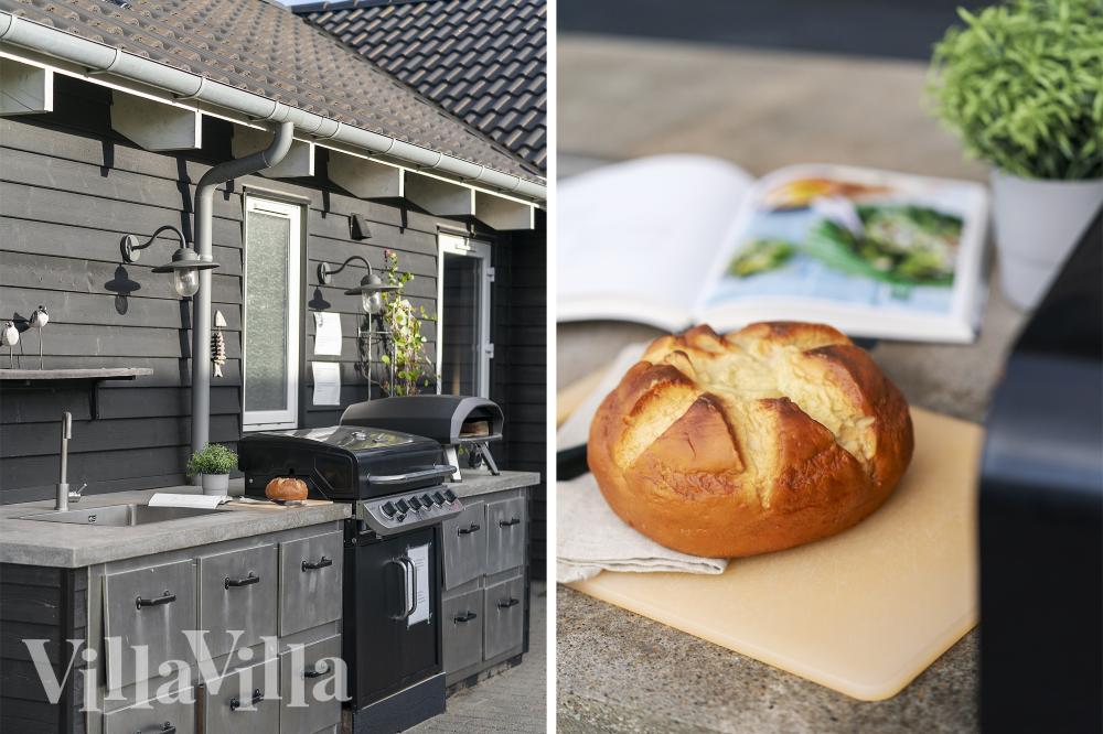 Nyt en grillkveld på terrassen i luksushus nr. 293 i Vestjylland