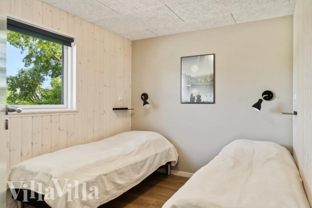 Et av de 5 soverommene i luksushus nr. 1026 i Fyn og øyer.