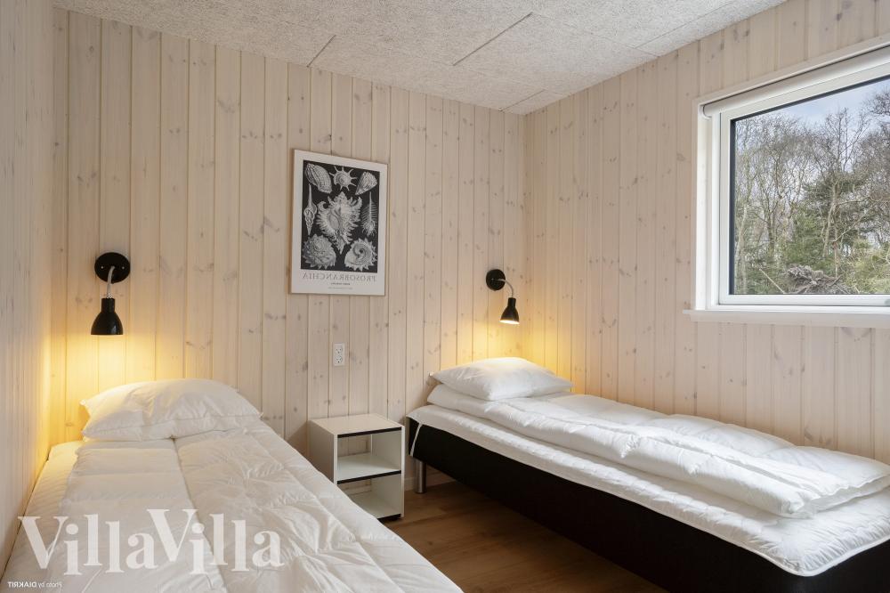 Et av de 7 soverommene i luksushus nr. 1021 i Lolland/Falster/Møn.